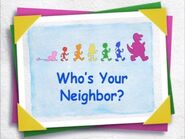 Who's Your Neighbor title card