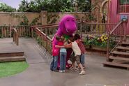 Barney hugs the kids (2008)