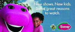 Barney ad promoting new episodes 2002