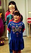 The children's cast of this episode, "My Family's Just Right For Me", lineup to sing "Where is Family?".