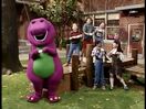 Barney and the kids fly kites on the school playground (from the episode, "Up We Go!").