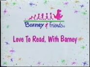 Love To Read, With Barney