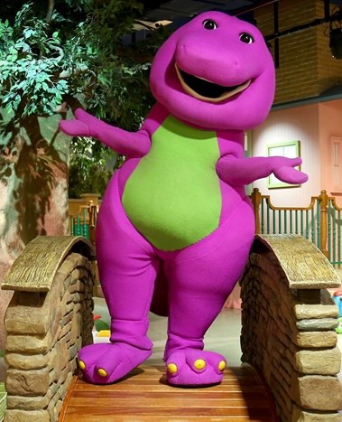 Barney costume on sale