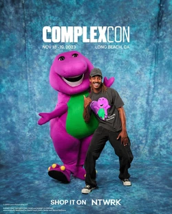 Barney at ComplexCon ad 2023