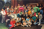 The cast and crew of Barney & Friends Season 1.