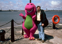 Bob West and Barney in Liverpool