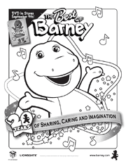 Barney The Best Of Barney Colouring Page