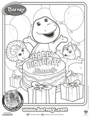 Happybirthdaybarneycoloringsheet