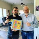Director Tommy Avallone with Stephen White, a writer for Barney & Friends.