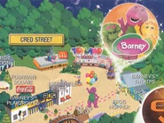 2002 Alton Towers park map featuring Barney's Playground & Theatre