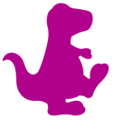 Barney silhouette used from 1992-1993, in the first two seasons of Barney & Friends.
