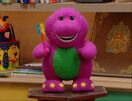 The Barney doll at the end of the episode "The Sword in the Sandbox: A Storybook Adventure".