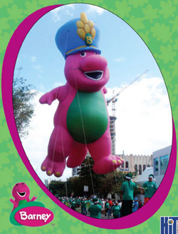 45’ tall, Barney balloon