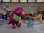 Barney and Min dancing in the classroom (as seen in "Grown-Ups For A Day!").
