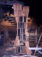 The treehouse stairs before they were finished