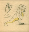 Early Barney design detailing how the performer would work the costume.