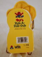 Back cover of BJ's Rub-A-Dub-Dub.