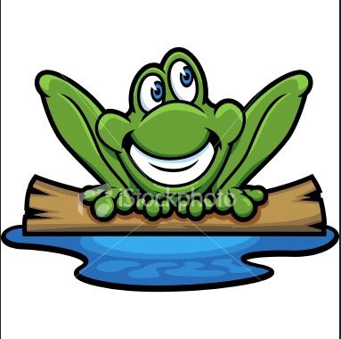 barney and friends frog on log clipart