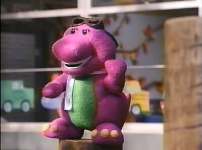 Barney doll is at the end.