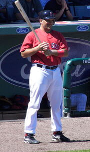 Mirabelli on-deck during 2007 spring training.