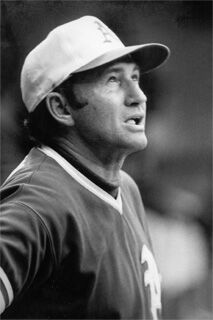 Alvin Dark, manager of the Kansas City Athletics, is seen in 1967