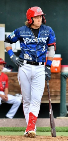 Dante Bichette Jr Harrisburg Senators Blue Unis