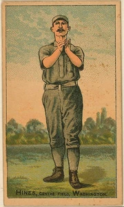 A baseball card of Paul Hines.