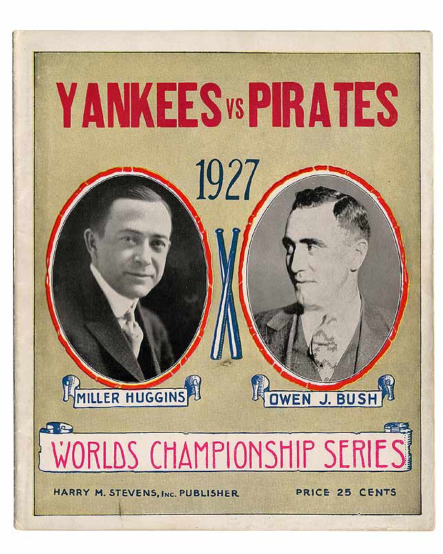 2008 (1927) WORLD SERIES PIN / CARD NEW YORK YANKEES / PITTSBURGH PIRATES