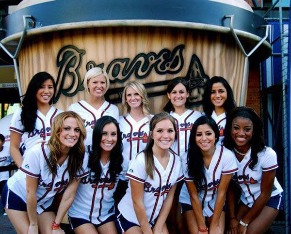 Atlanta Braves Ball Girls and Fans 