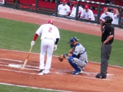Cabrera batting for the Reds in 2010