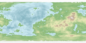 A rough map of Riana made by Arven of Hunter City.
