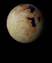 Planet unistarch. The oceans are visible, and so is the desert.