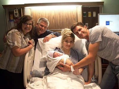 Chad, Erin, Kelly, Gil, and baby Carson.