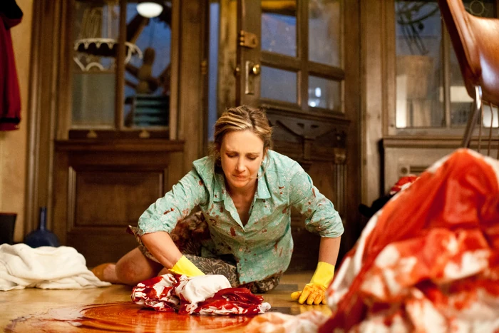 Cleaning up all the blood proves more difficult than expected.