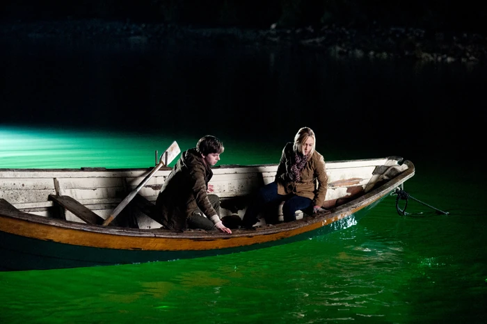 Norman and Norma row out into the bay and drop Summers' body in the deepest water they can find. It's a strange moment for them both, but strangely seems to bring them closer together.