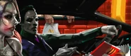 Concept art by Ed Natividad showing Joker at a McDonald's drive-thru