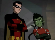 Close friends; Robin and Beast Boy