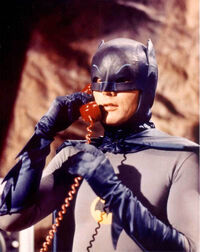 Batman using Batphone