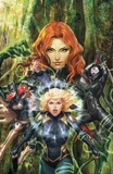 Poison Ivy on the cover of Birds of Prey. Art by Stanley Lau.