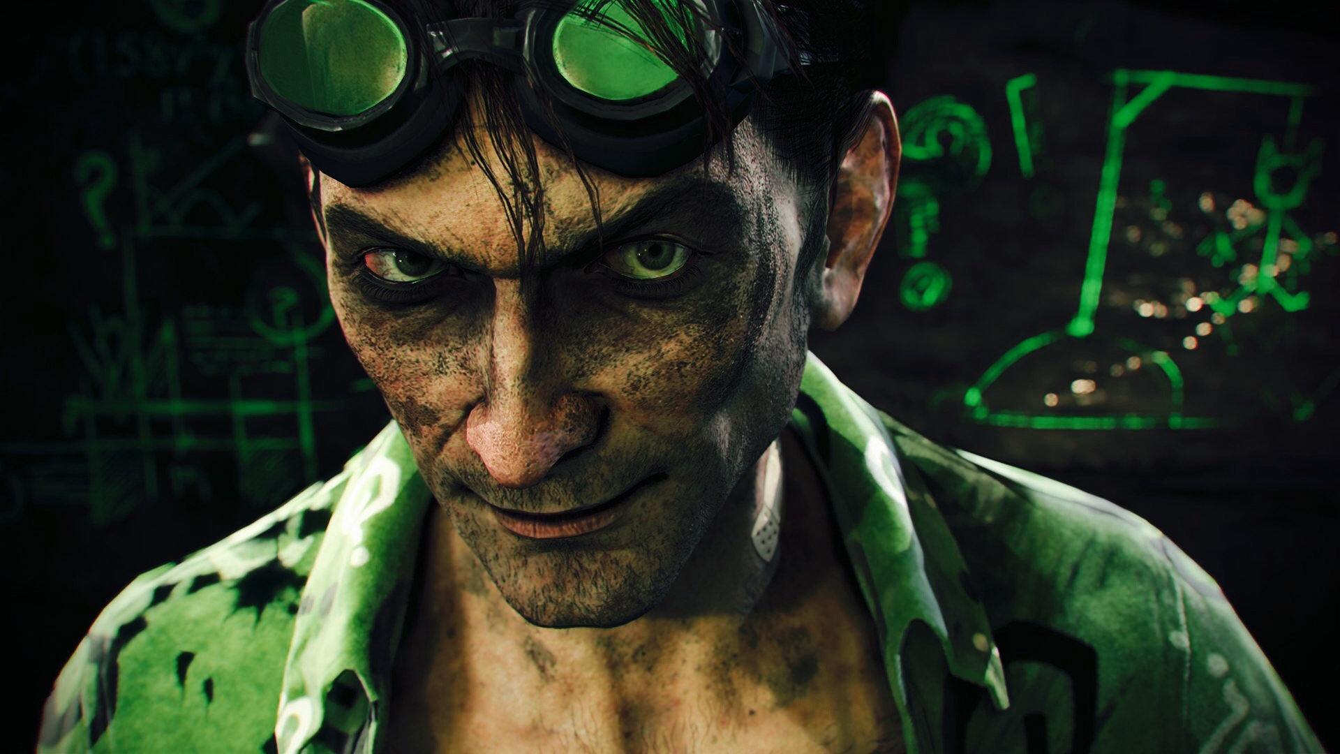 the riddler arkham city costume