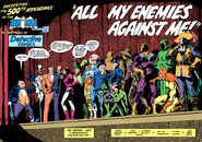 Black Spider allies himself with several other villains including The Cavalier, The Spook, Riddler, Catman, and the Scarecrow.