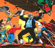 Grundy im Kampf gegen die Justice Society