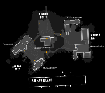 Clean Arkham Asylum Map - Labeled (By BennettF)