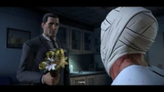 Bruce visit Harvey in the hospital