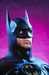 Cowl closeup in promotional photoshoot with purple background with normal lighting and film.