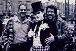 Batman 1989 - Guber, Peters and Nicholson on set