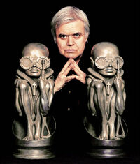 H.R. Giger (1940–2014), first designer of the Batmobile for Batman III