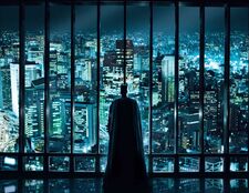 The Dark Knight is the watchful protector of Gotham City.