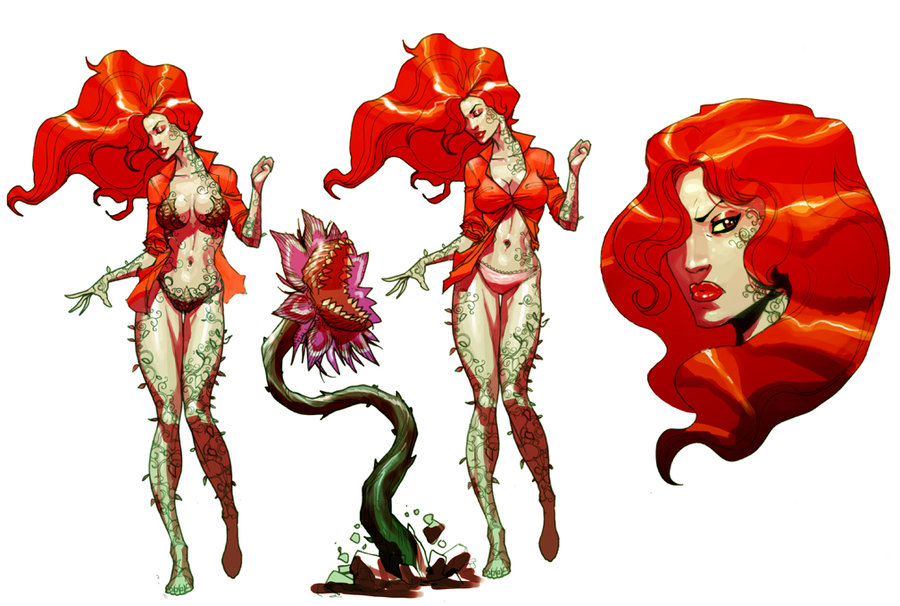 poison ivy arkham asylum concept art