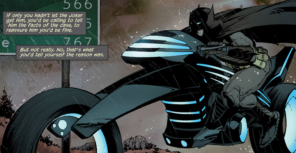 batman and batcycle